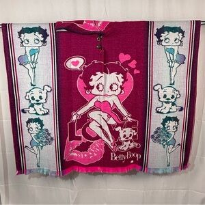 Betty Boop Cartoon Adult Unisex Warm Fall/Winter Mexican Hispanic Style Poncho